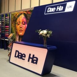 Promotional stand for Dae Ha UK