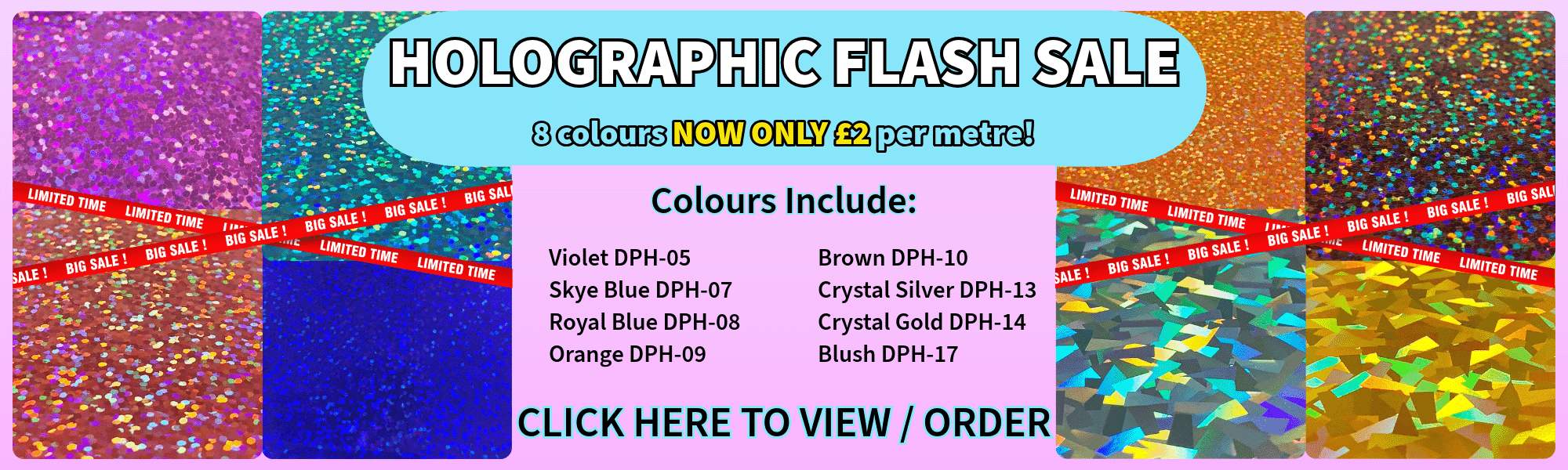Holographic 8 Colour Sale